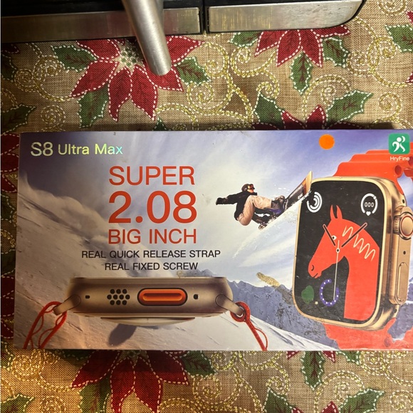 S8 Ultra Max Smartwatch with Orange Strap